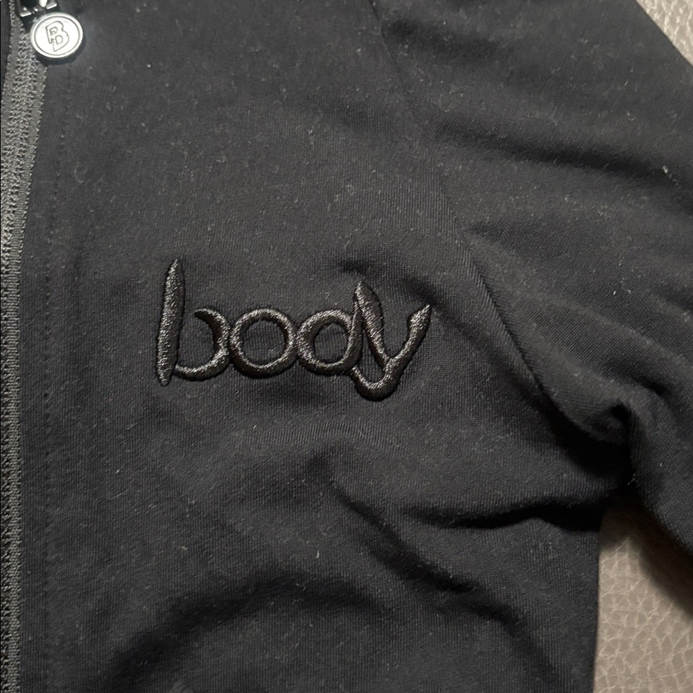Women's Midnight Black Zip-Up Hoodie - Picture 4 of 7